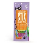 Schesir Stix Snacks Crémeux poulet saumon canard chat 6x15 g