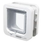 Gattaiola Sureflap bianca con chip di identificazione