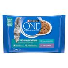 Purina One per Gatto da Interno al Tonno & Vitello 4 x 85 g