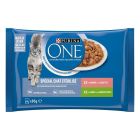 Purina One per Gatti sterilizzati al Salmone & Tacchino 4 x 85 g