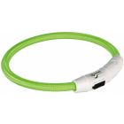 Trixie Collier Lumineux Safer Life USB Flash vert pour chien L-XL