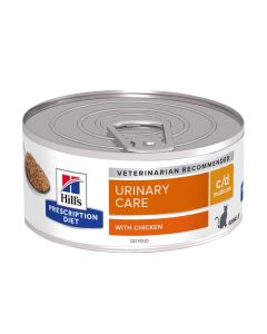 Hill's Prescription Diet Feline C/D Multicare Poulet BOITES 24 x 156 grs- La Compagnie des Animaux