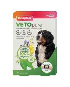 Beaphar VETOpure Collare repellente antiparassitario cane grande beige