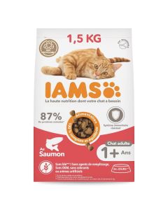 IAMS Vitality croquettes chat adulte saumon - La Compagnie des Animaux