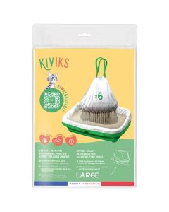 Kiviks kit de 6 sacs de litières filtrants biodégradables L