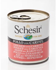 Schesir Poulet avec Carottes en gelée pour chien 16 x 285 g - La Compagnie des Animaux