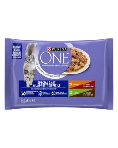 Purina One Gatto Difficile Sfilacetti Salsa 4 x 85 g