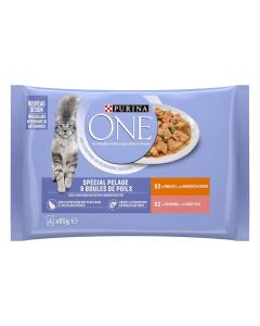 Purina One Gatto Pelo & Boli di Pelo 4 x 85 g