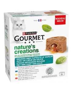 Purina Gourmet Nature's Creations Mousse cuore di salsa gatto 8 x 85 g