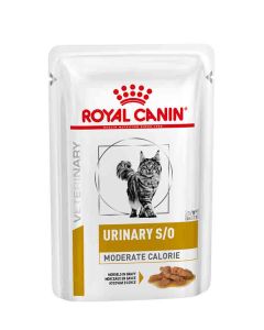 Royal Canin Veterinary Diet Cat Urinary S/O Moderate Calorie morceaux 12 x 85 g- La Compagnie des Animaux