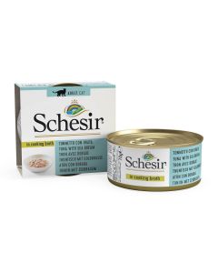 Schesir Thon avec Daurade pour chat 14 x 70 g - La Compagnie des Animaux